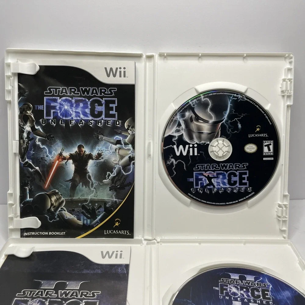 Lot of 2 – Star Wars: The Force Unleashed I & II (Nintendo Wii) – Complete